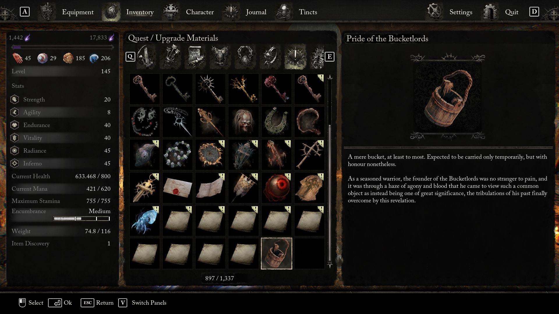 The Pride Of The Bucketlords item description Lords of the Fallen 