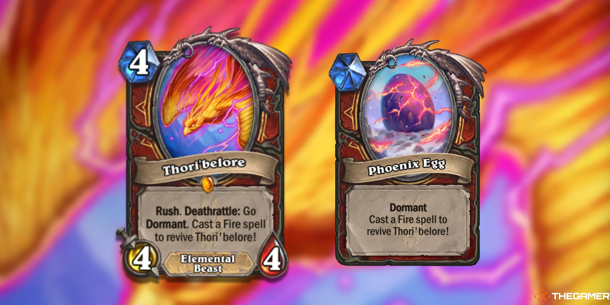 Thori'belore and Pheonix Egg Hearthstone Cards