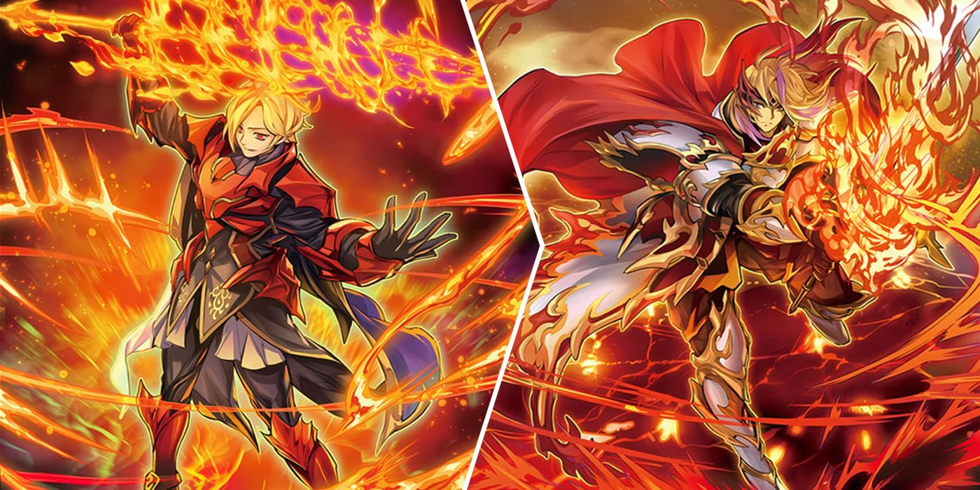 Two panel image for Infernoble Knight Yugioh archetype - Ricciardetto (left), Charles (right)