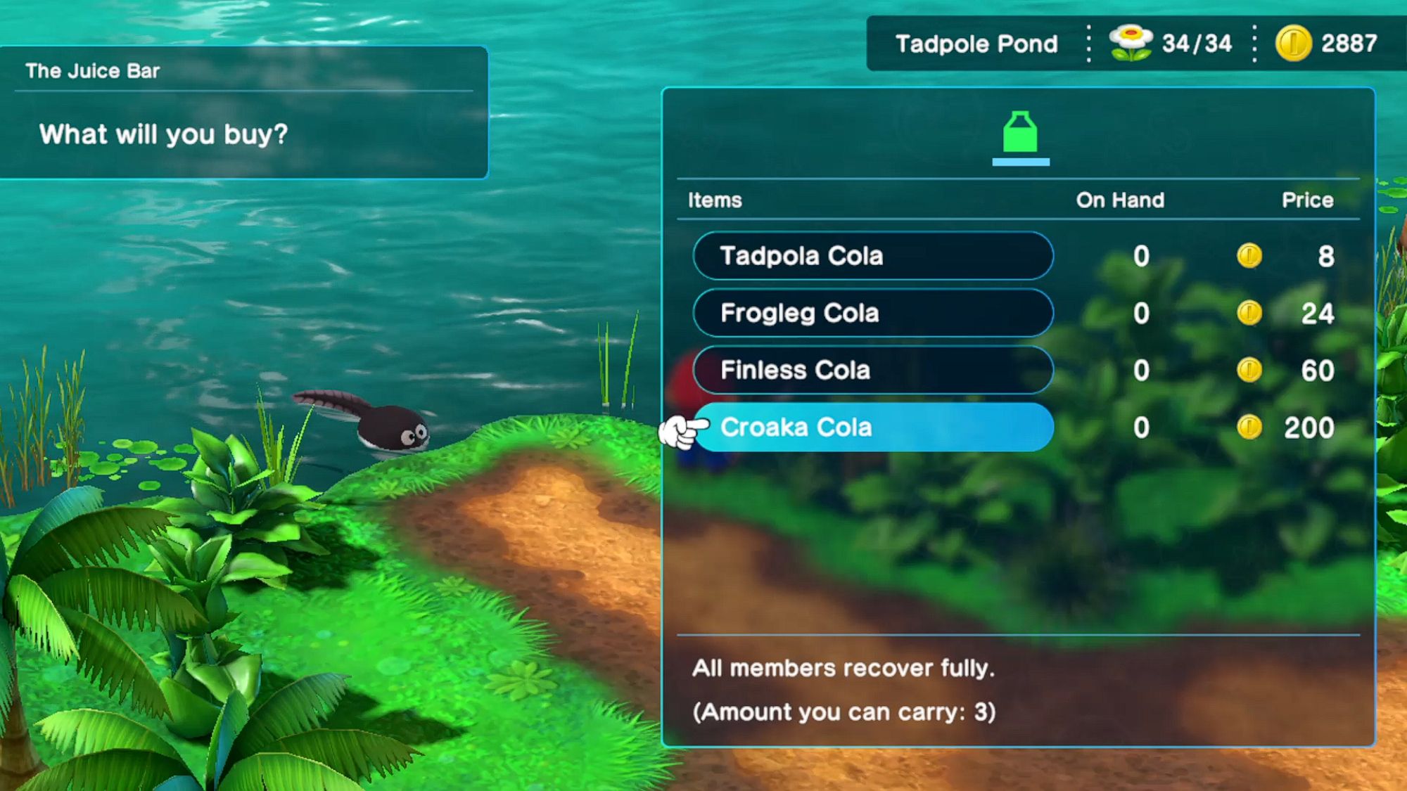 Super Mario RPG Mario Buying Croaka Cola