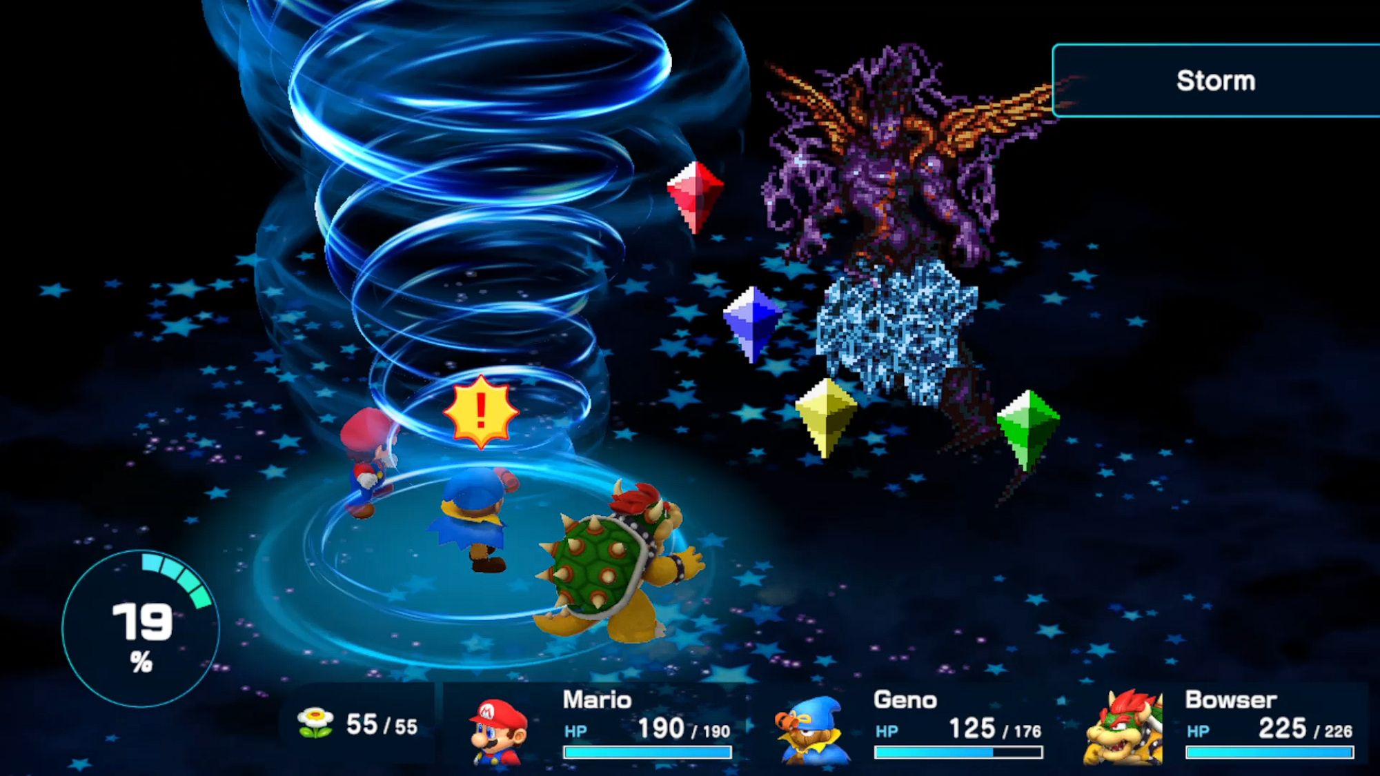 Super Mario RPG Earth Crystal Performing A Storm