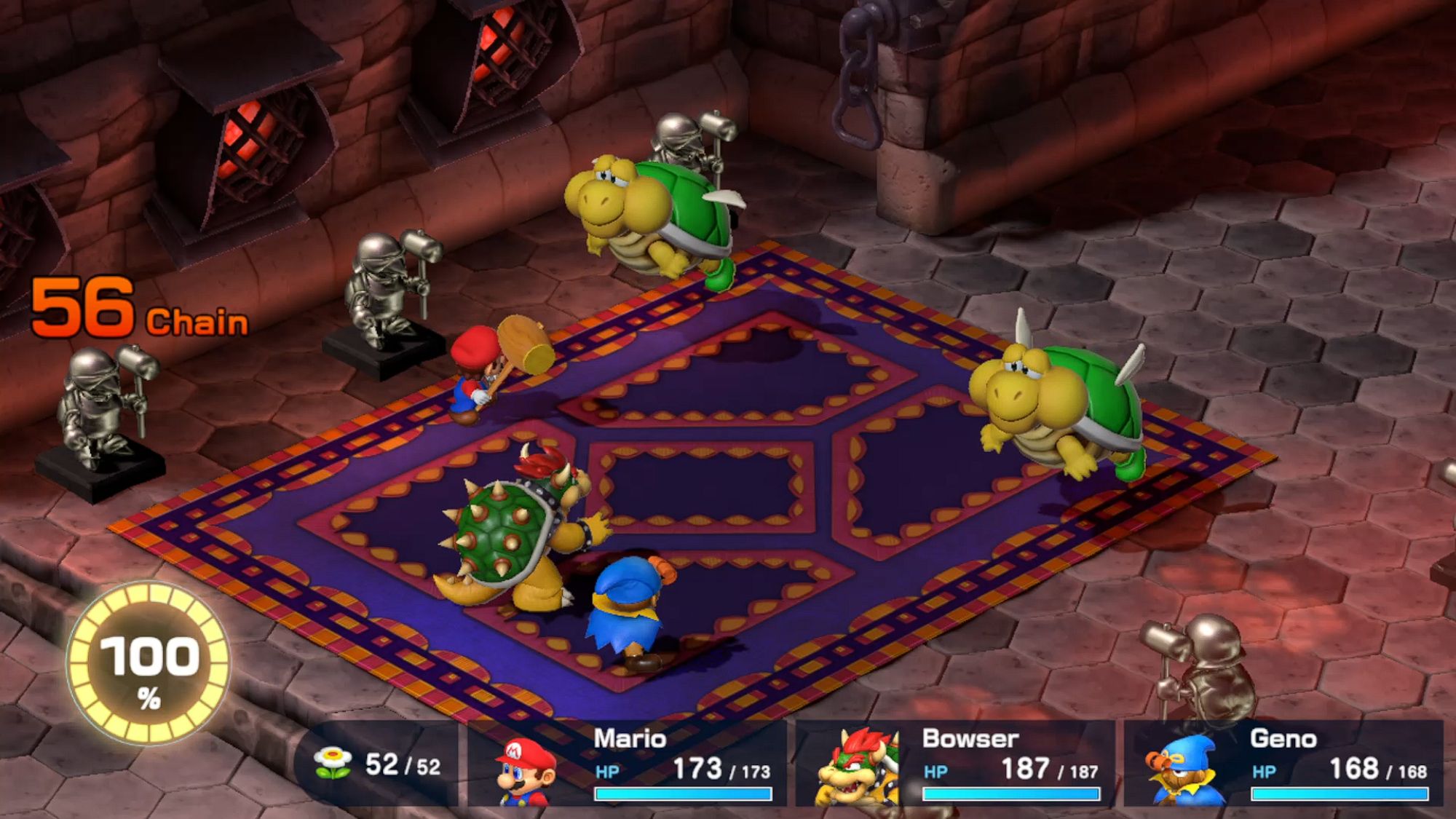 Super Mario RPG Mario Using The Hammer