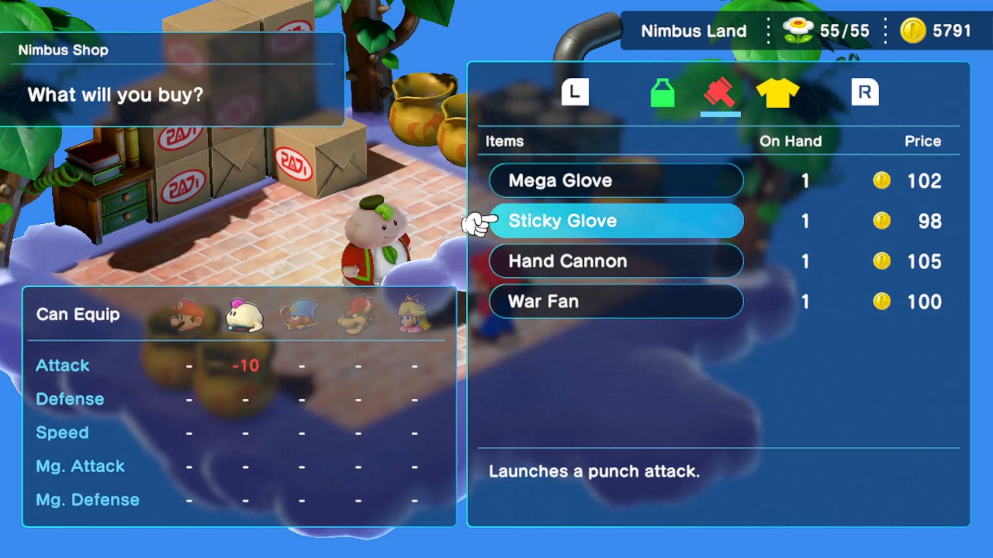 Super Mario RPG Mallow Getting The Sticky Glove