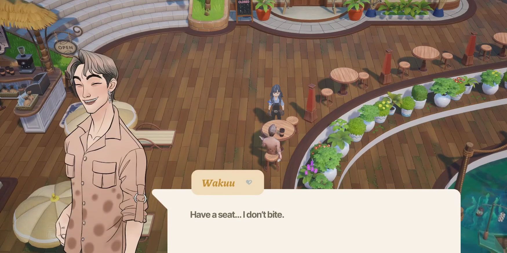 Wakuu and the farmer at Raja's Coffee Corner during his second heart event