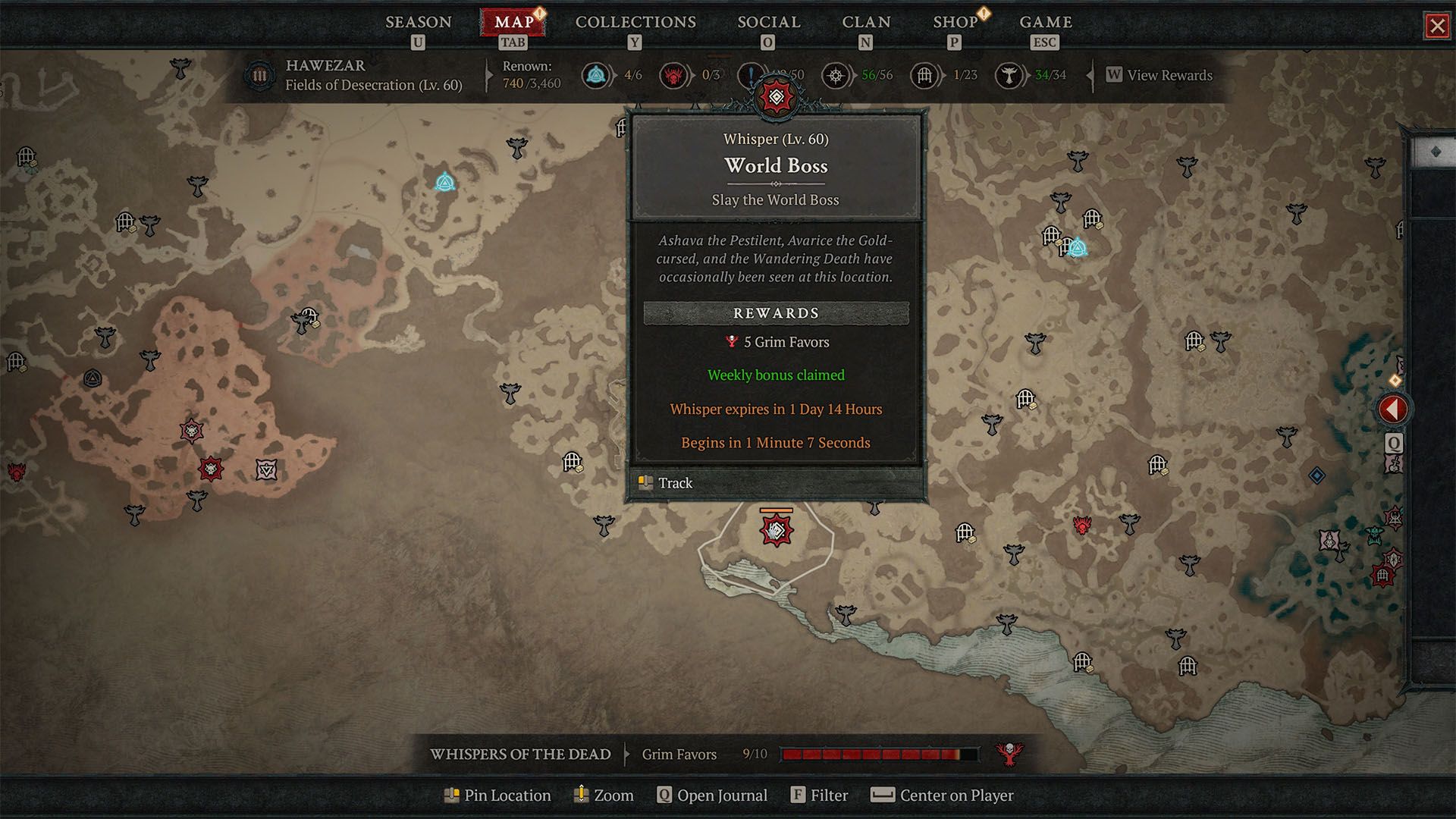 an example of one of the five locations any world boss can spawn at; specifically, in hawezar