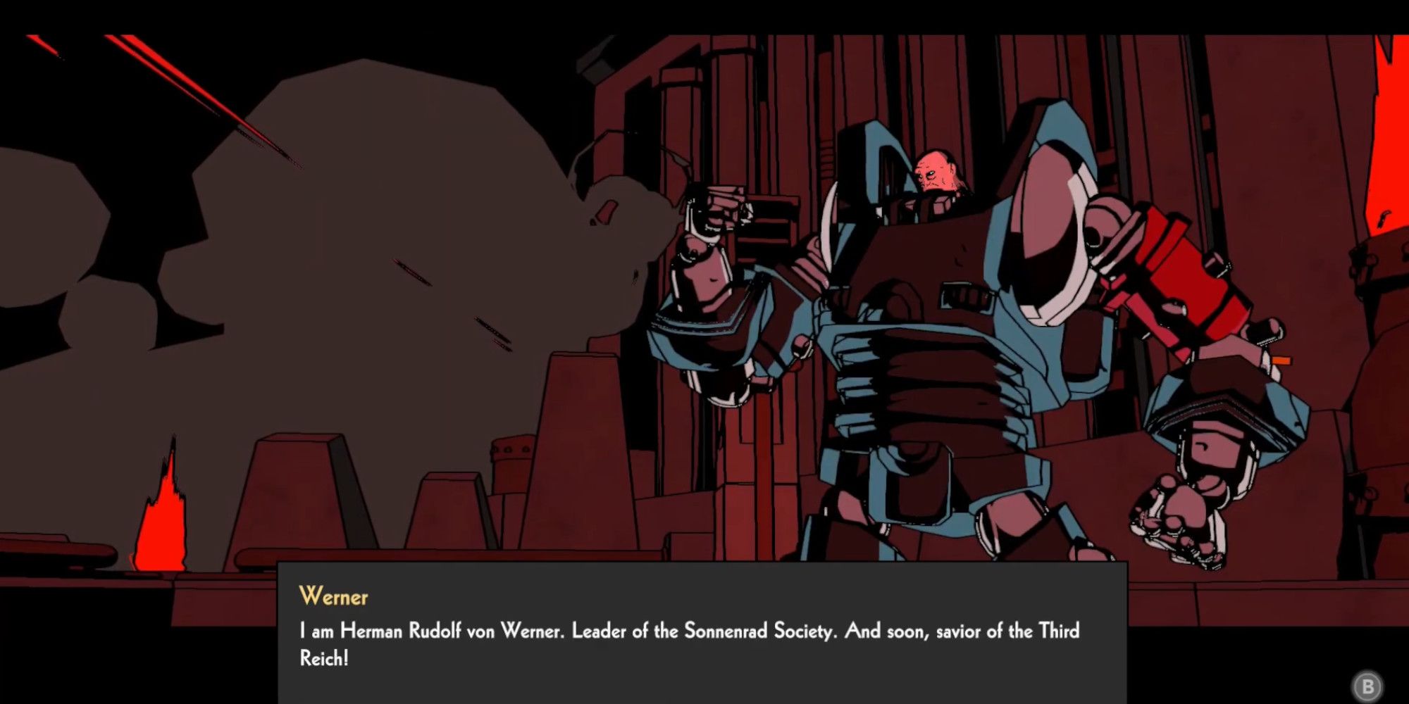 Werener introduces himself to hellboy-1