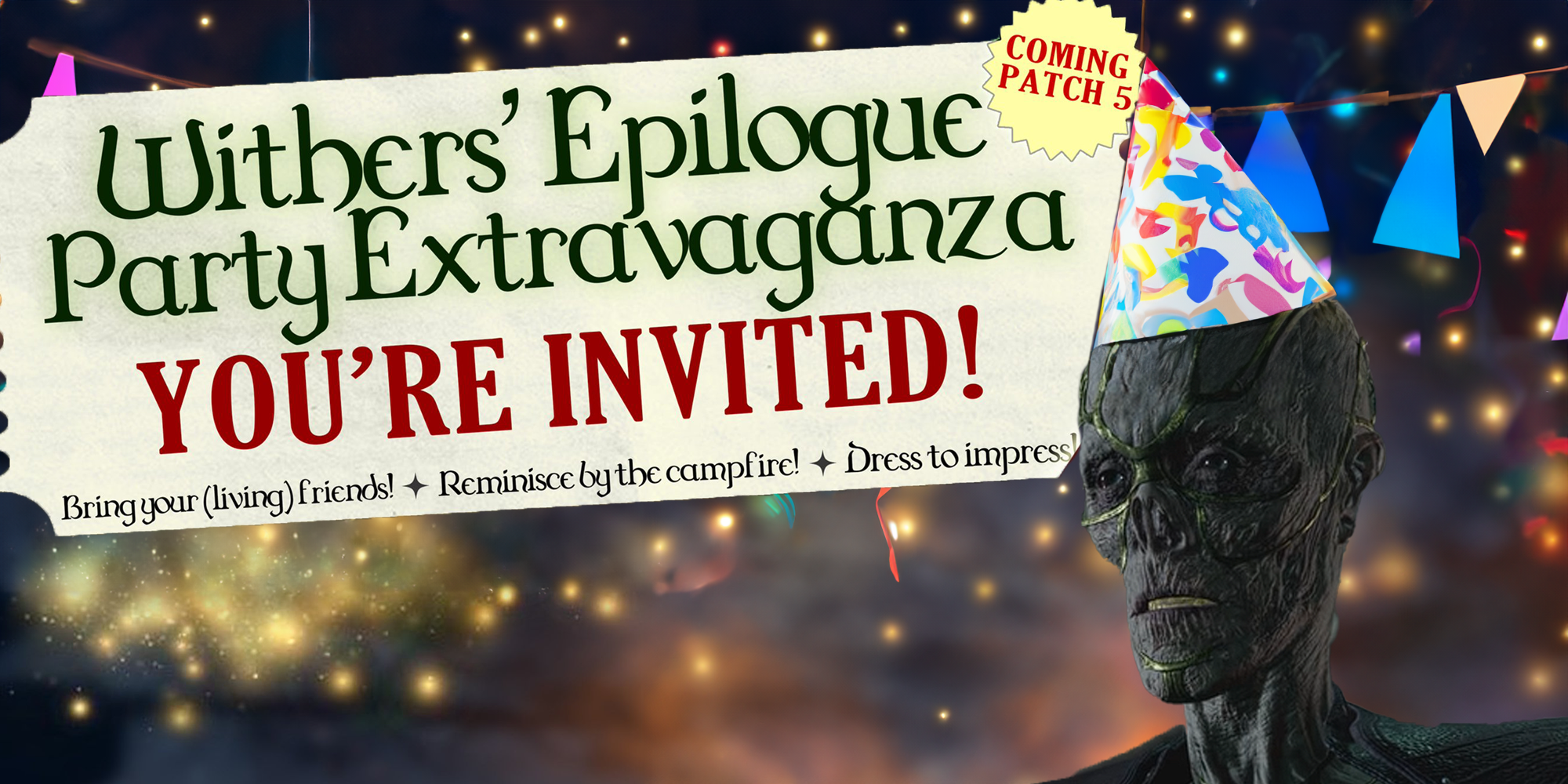 An invite to Withers' party in Baldur's Gate 3.