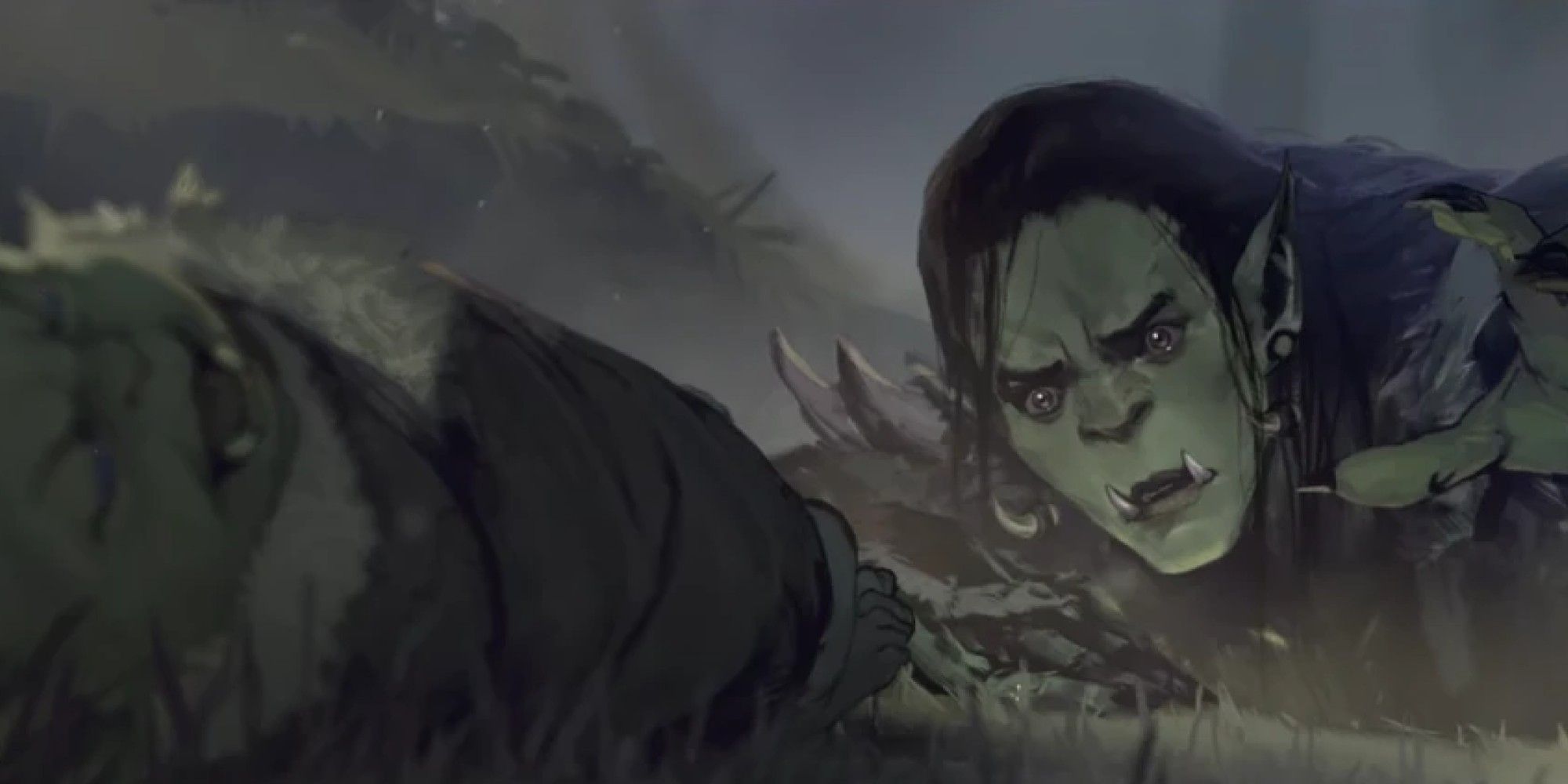 World of Warcraft scene showing Thrall as a baby with Draka, his mother