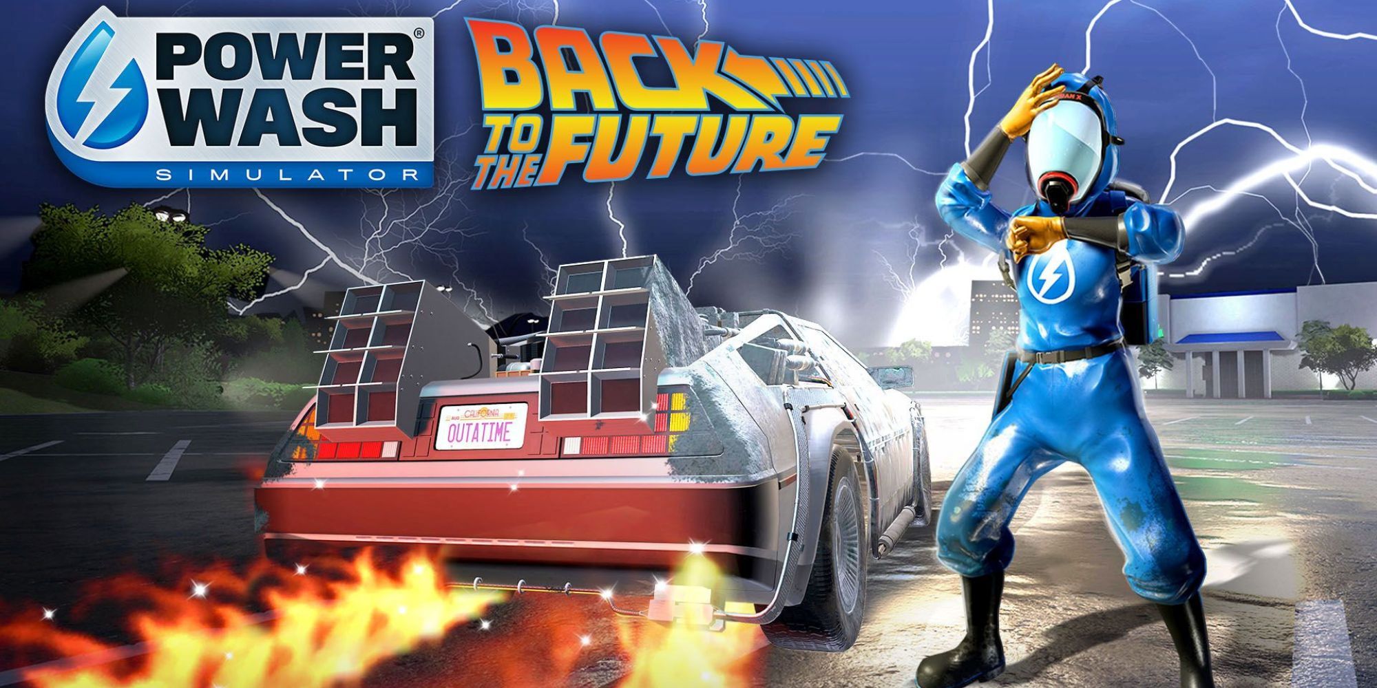PowerWash Simulator Promotional Image For The Back To The Future DLC
