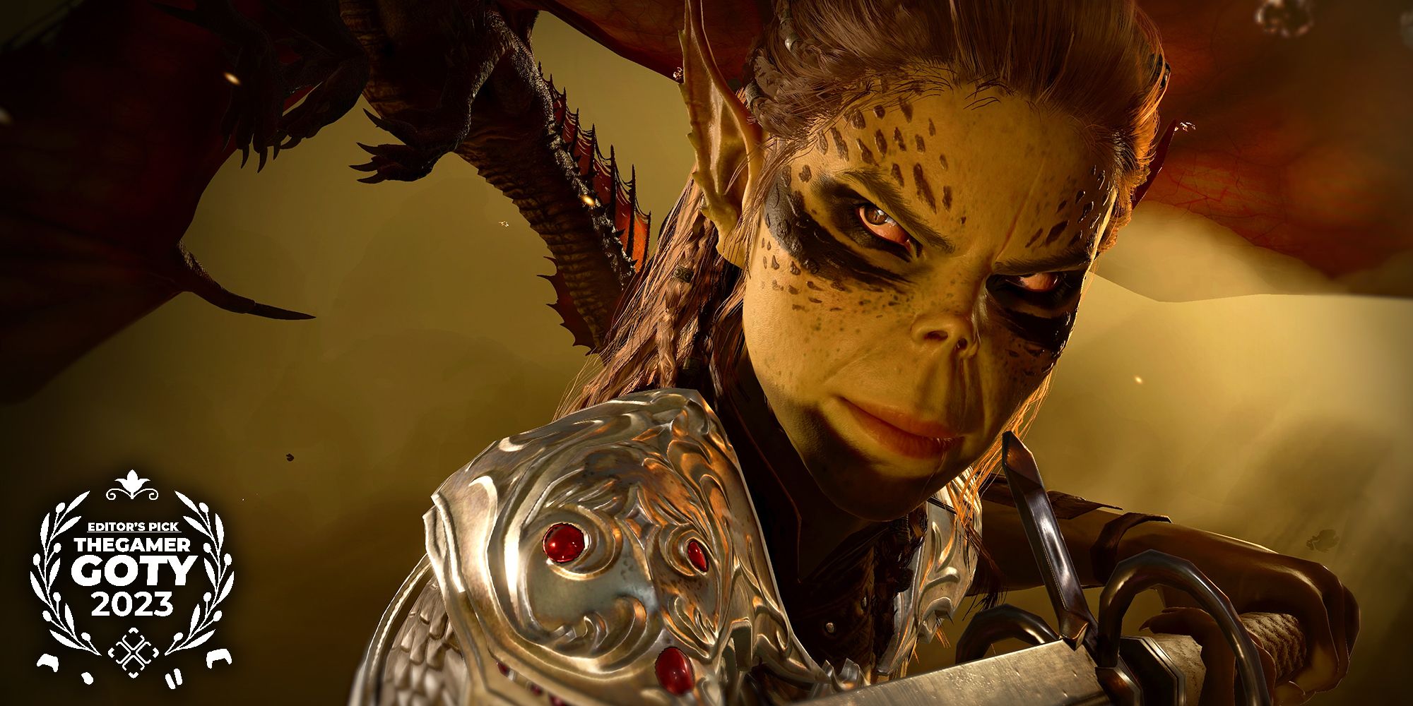 Lae'zel smiling in Baldur's Gate 3.