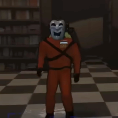 Lethal Company - Player after being possessed by a Masked