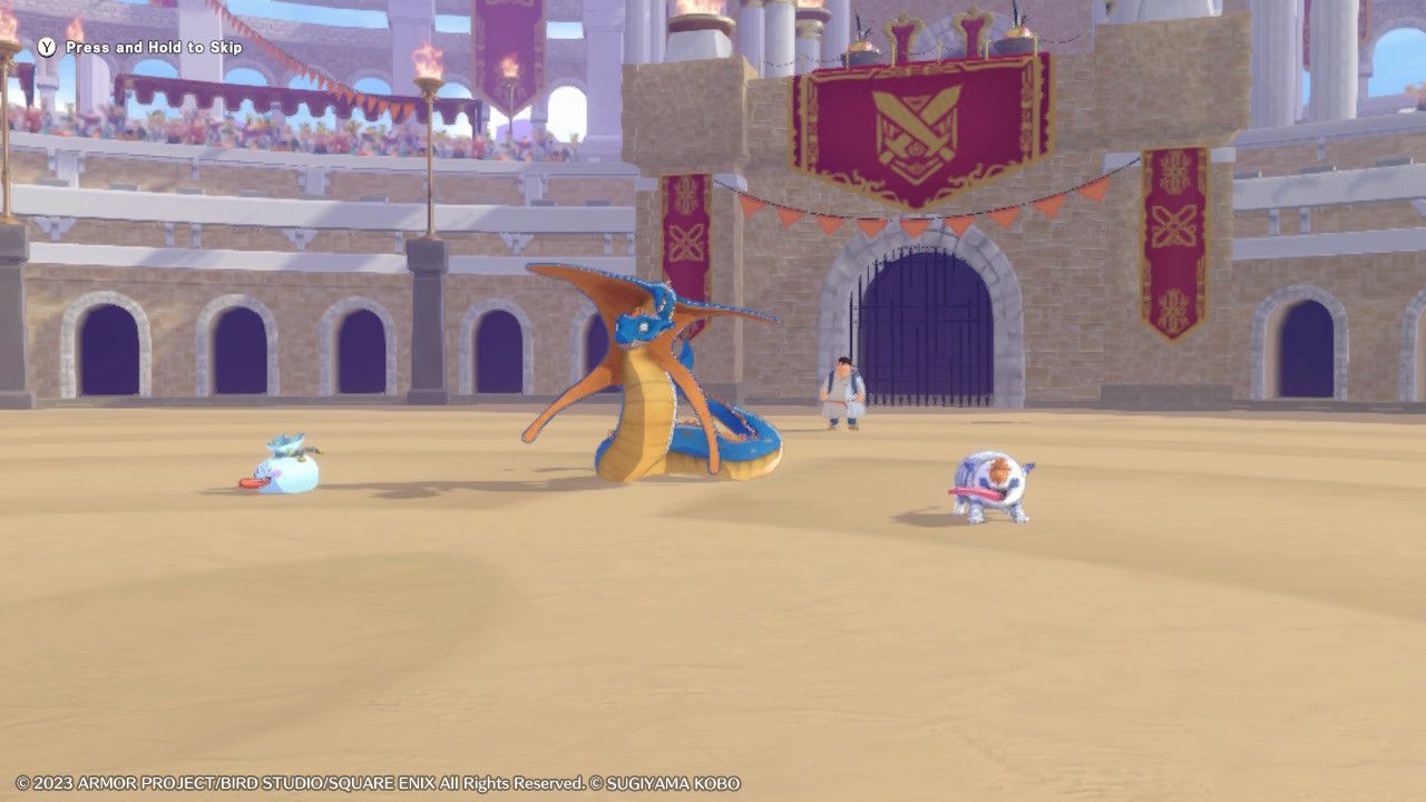 A Flython flanked by a Bag o Laughs and a Cat monster in Dragon Quest Monsters The Dark Prince