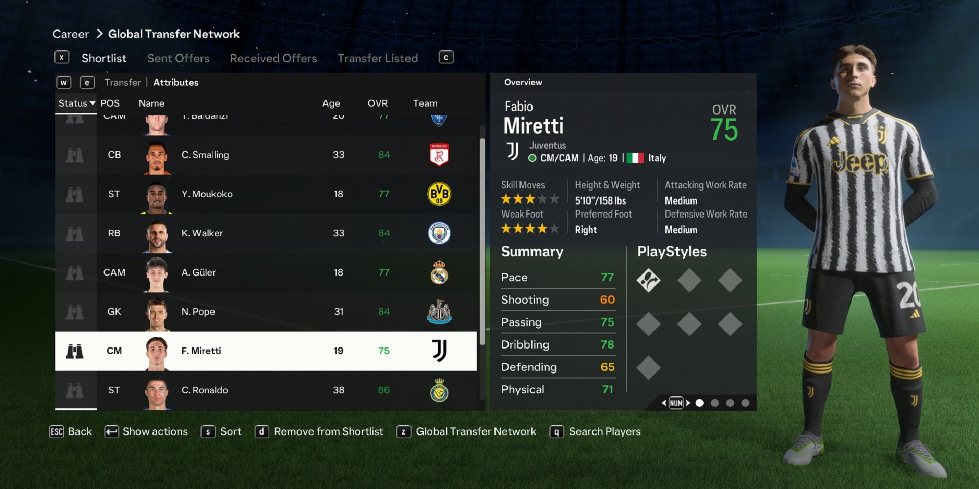 An image of Fabio Miretti in EA Sports FC 24