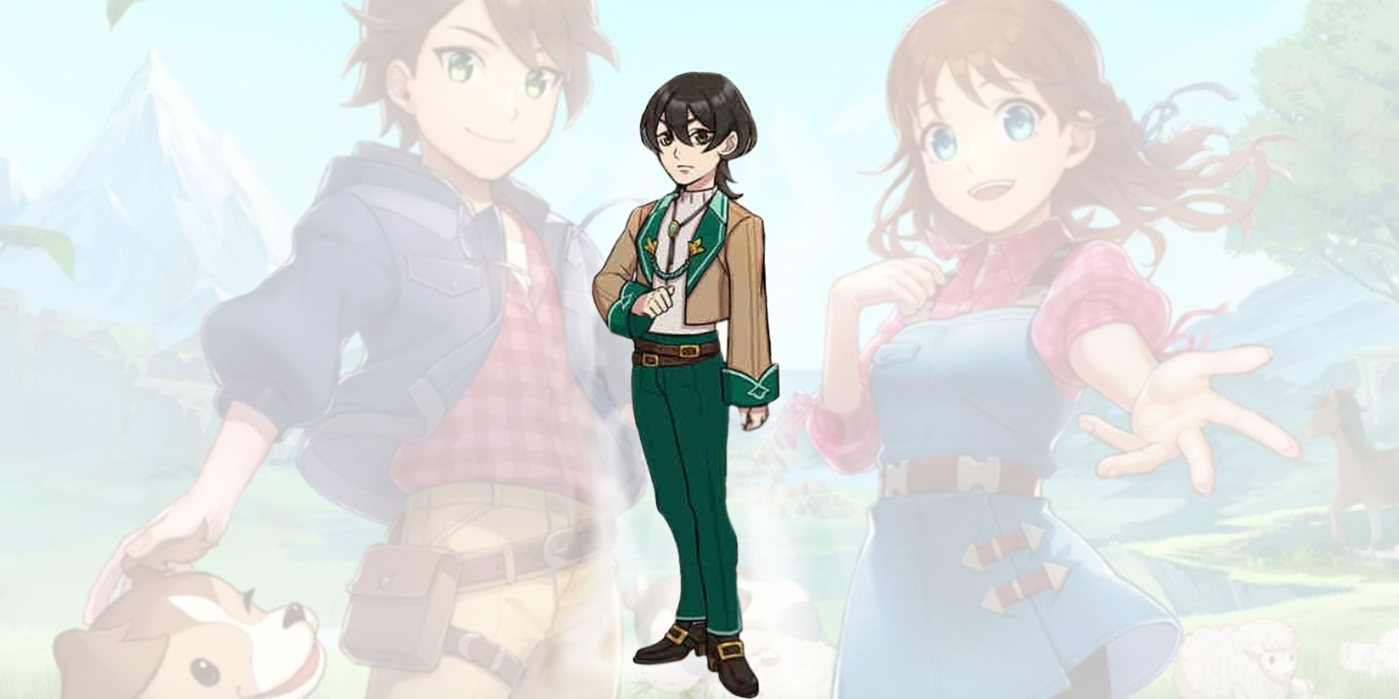 Arnold from Harvest Moon: Winds of Anthos poses with perfect posture and a serious demeanor.