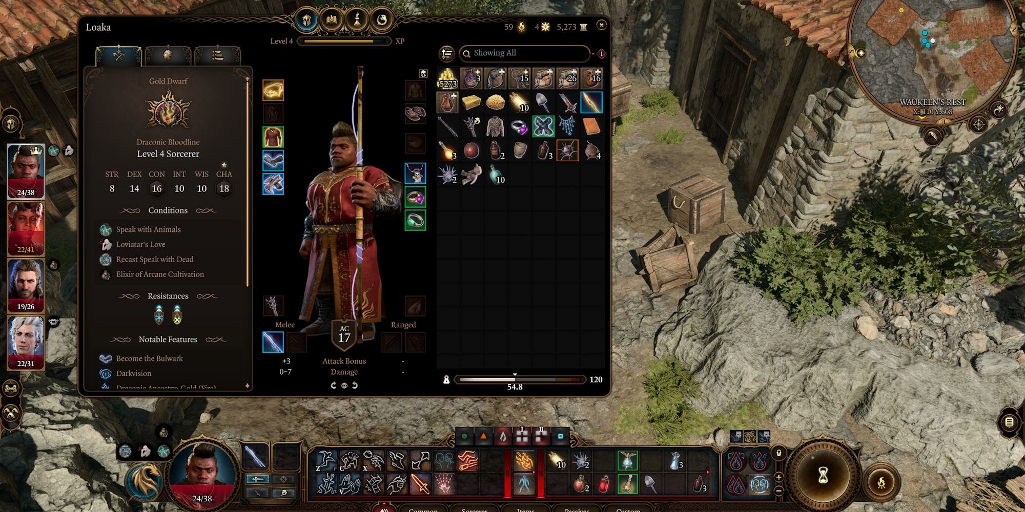 Baldur's Gate 3 Dracon Sorcerer Dwarf
