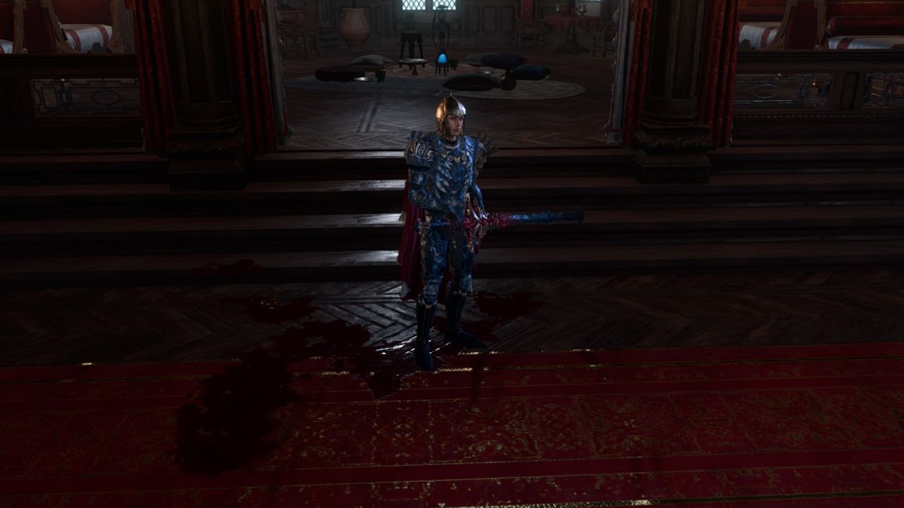 Baldur's Gate 3 screenshot of a well equipped paladin