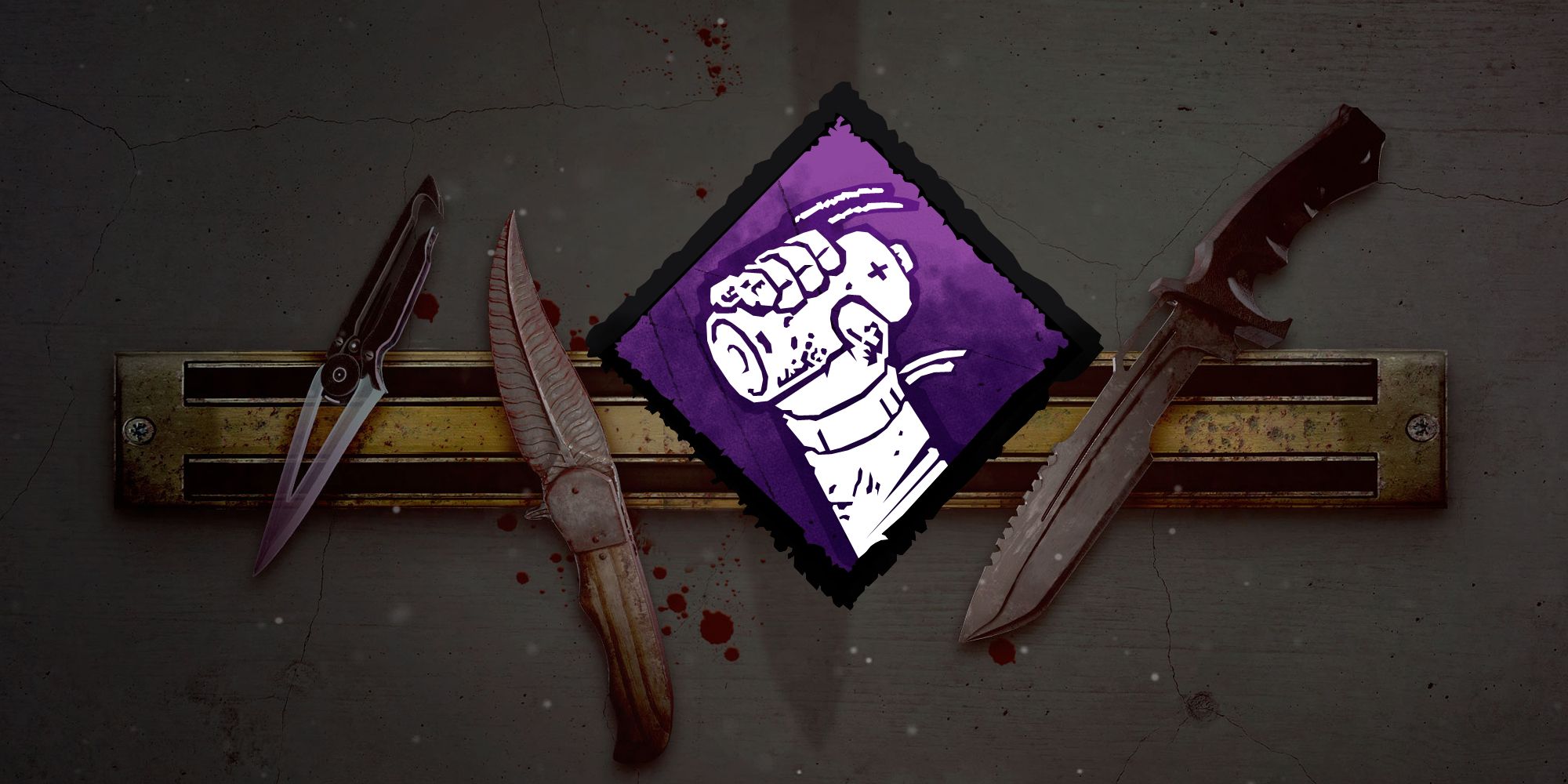 Batteries Included perk icon on a magnetic knife rack