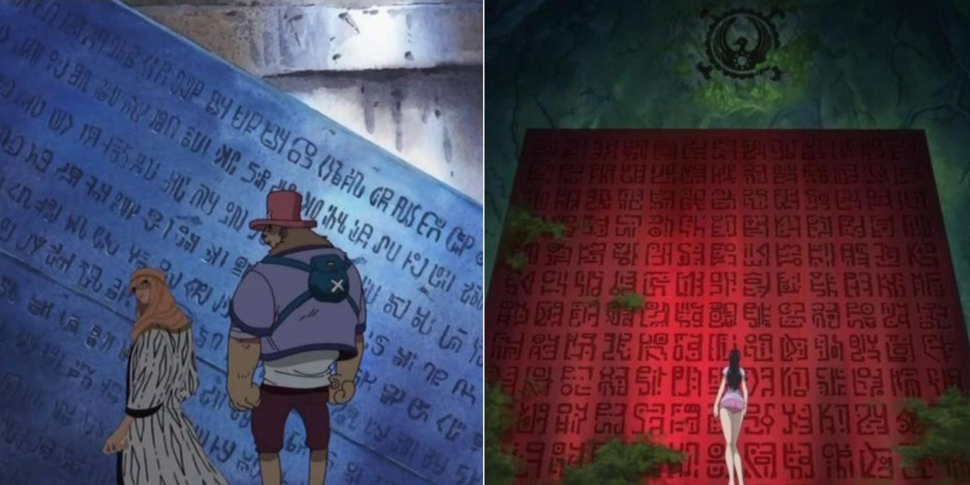 Both types of Poneglyphs from Arabasta and Zou