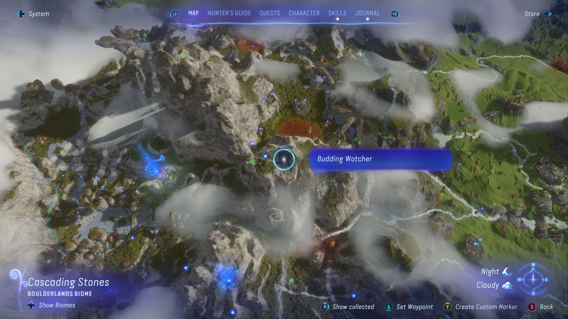 Budding Watcher location in Cascading Stones 2 Avatar Frontiers of Pandora