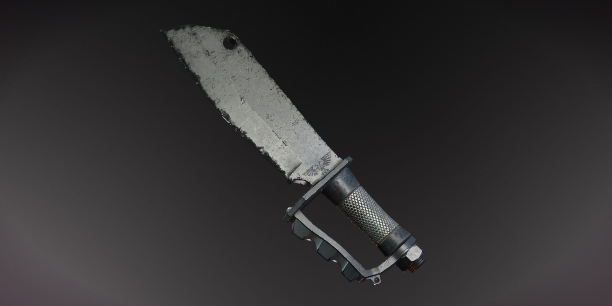 large cleaver made for ogryn with aquila symbol