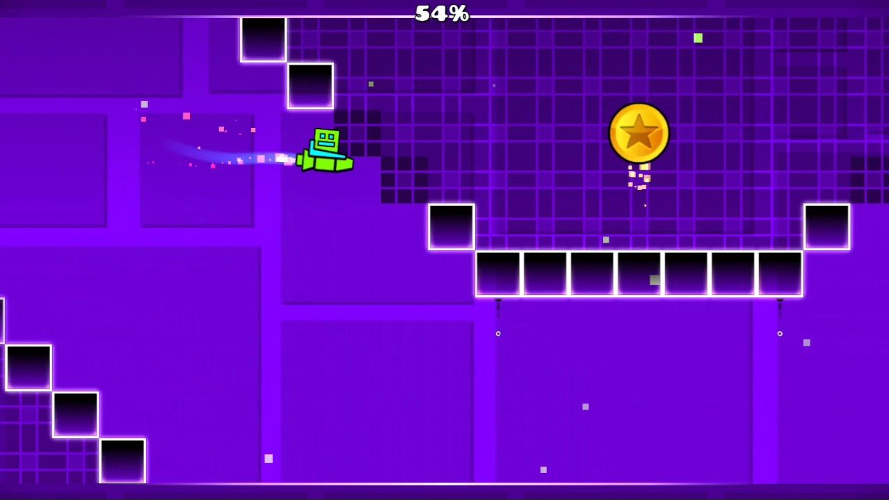 A coin from a level in Geometry Dash.