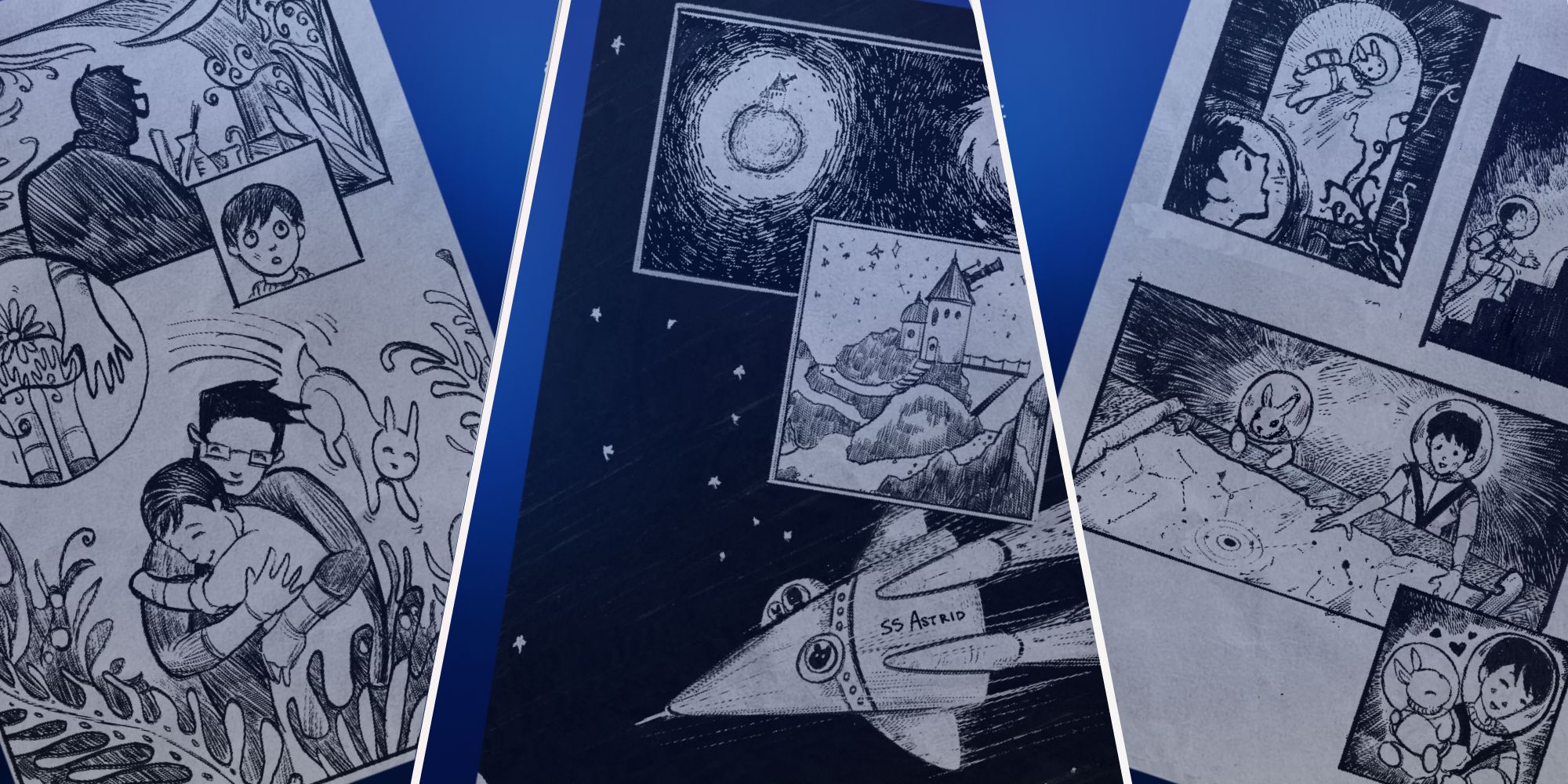 Different pages of a comic book Avatar Frontiers of Pandora