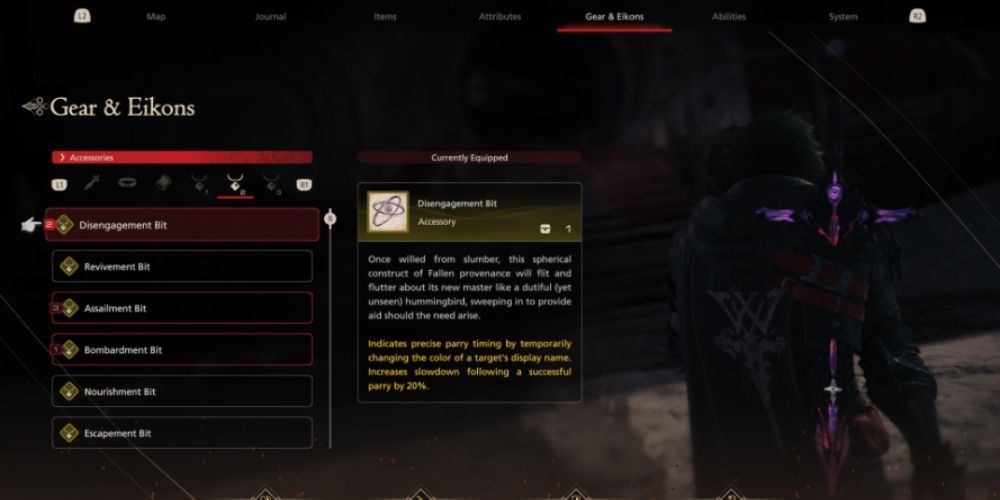 Disengagement Bit description in Final Fantasy 16