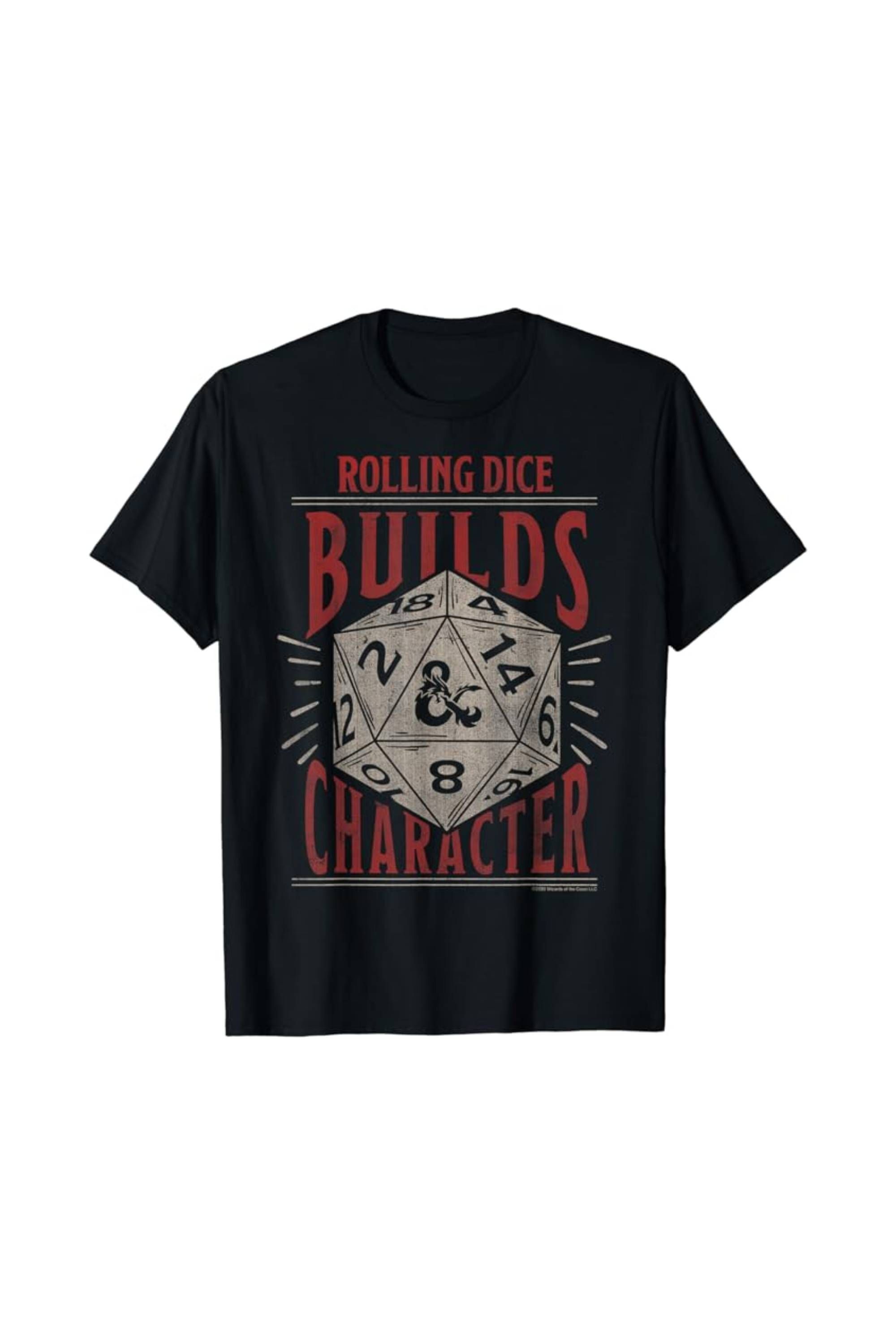 Dungeons & Dragons Rolling Dice Builds Character T-Shirt