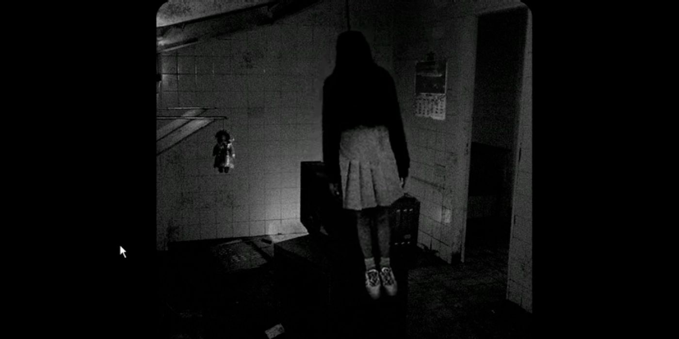 Ghostly Girl Hanging in Rundown Room