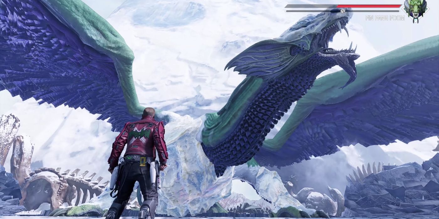 Image of Peter Quill and Fing Fan Foom Boss Fight