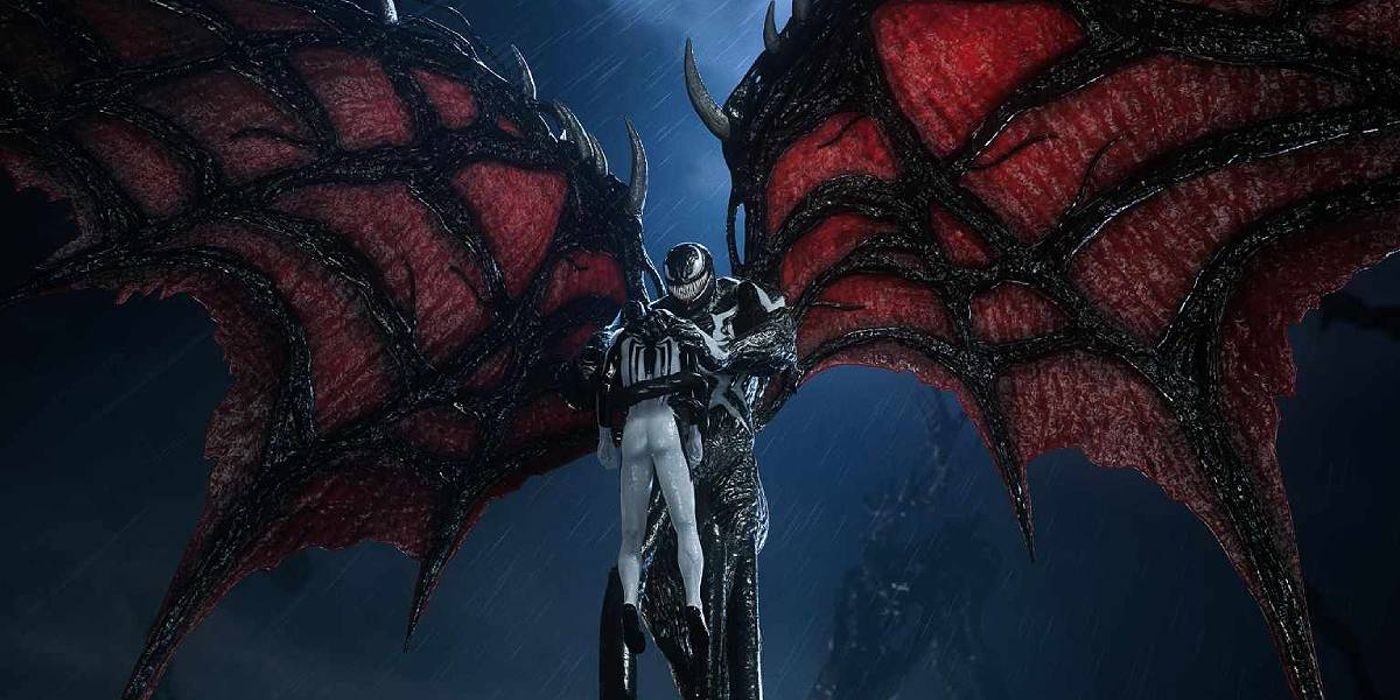 Venom Flying Up With Defeated Spider-Man