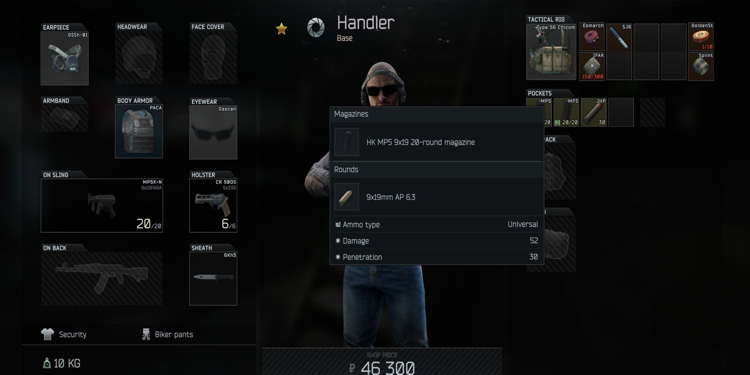 Handler preset in Escape From Tarkov: Arena.