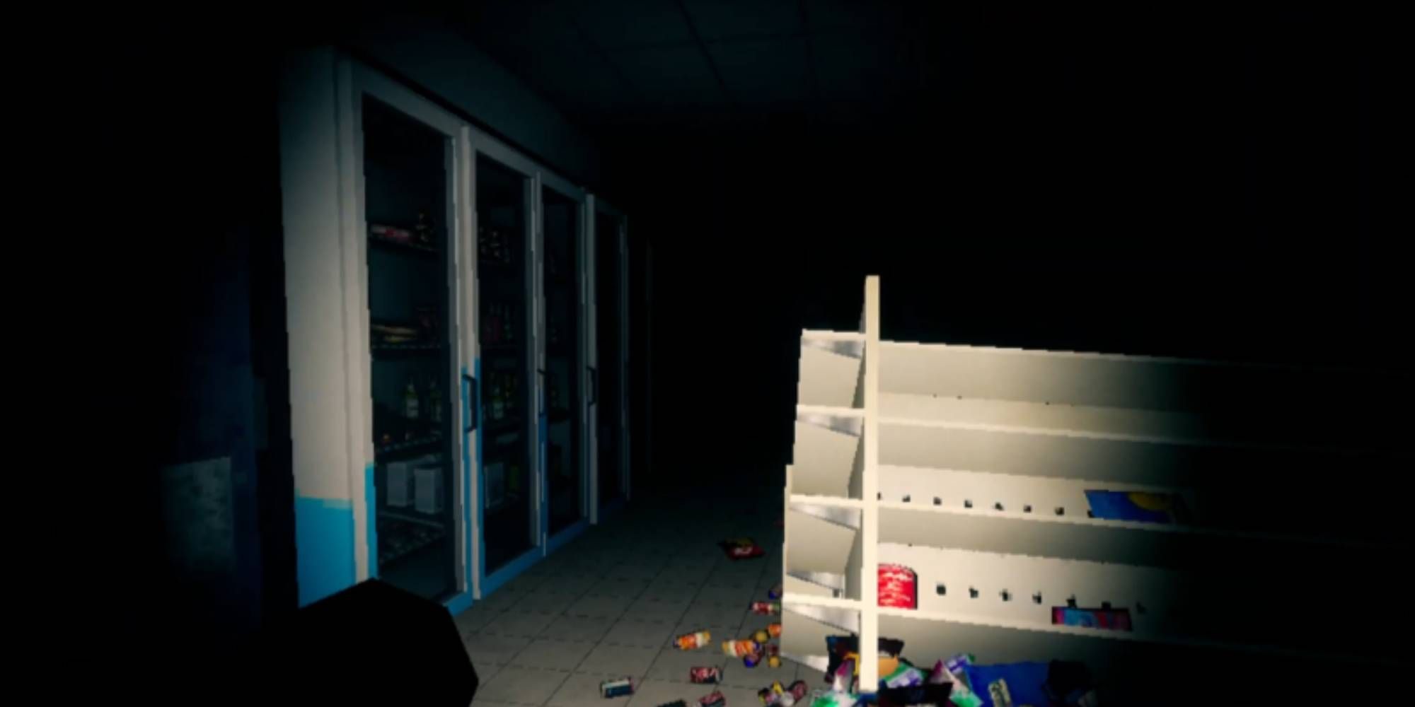 Exploring the Gas Station by Flashlight in Shadow Over Route 80