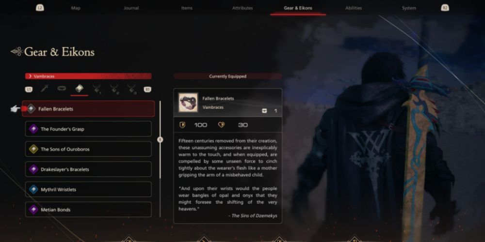 Fallen Bracelets description in Final Fantasy 16