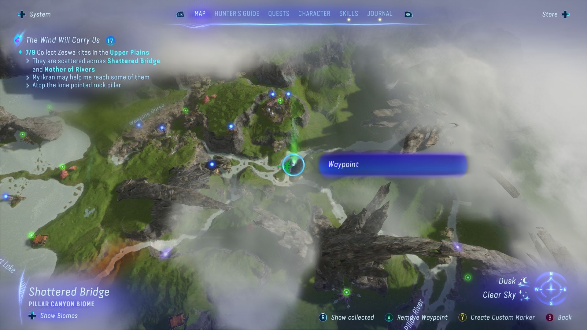 Fight Kite location on the map Avatar Frontiers of Pandora