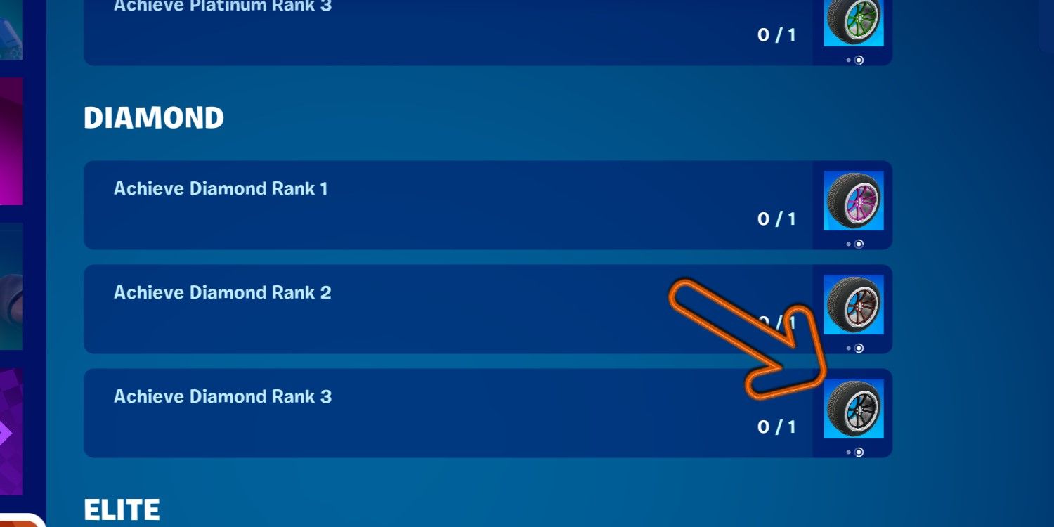 Black Wheels in Fortnite Rocket Racing.