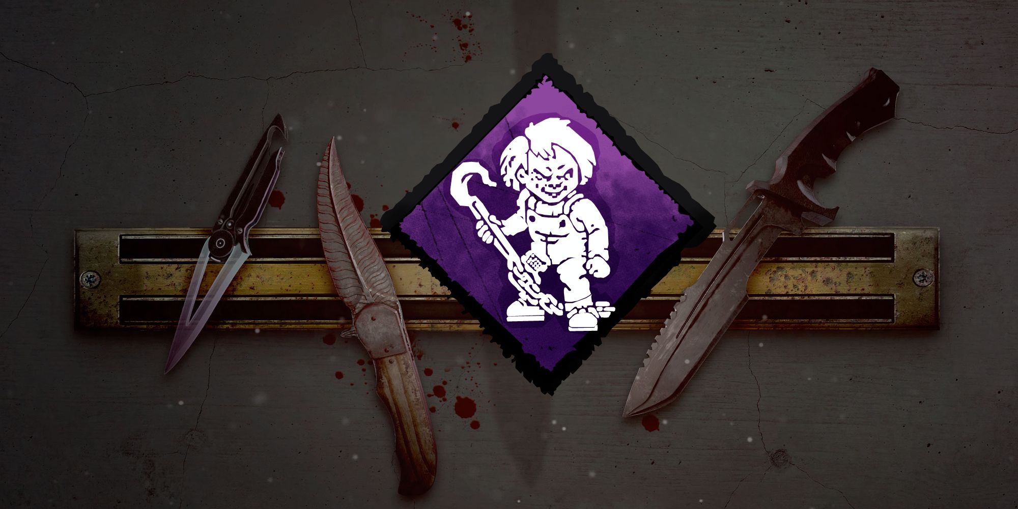 Friends 'till The End perk icon on a magnetic knife rack