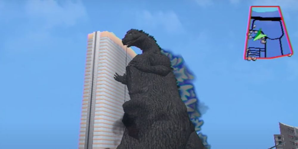 Godzilla Generations, Godzilla standing beside a building