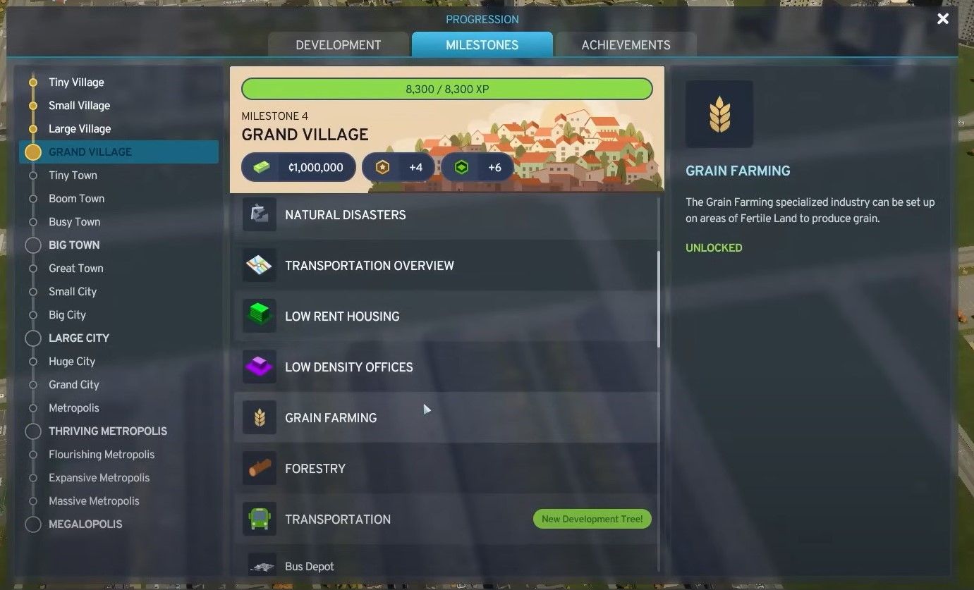 Grain farming unlocked in Cities: Skylines 2.
