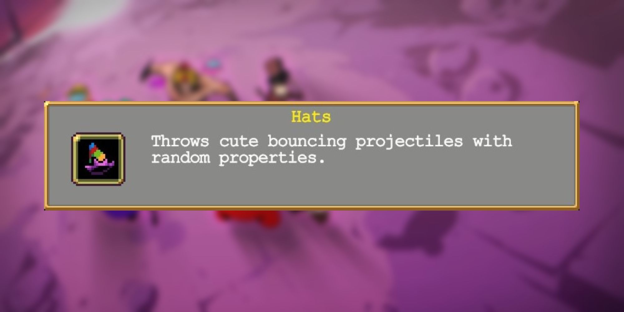 Info on the Hats weapon from Vampire Survivors: Emergency Meeting