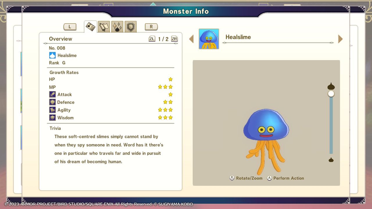 Healslime monster in Dragon Quest Monsters Dark Prince