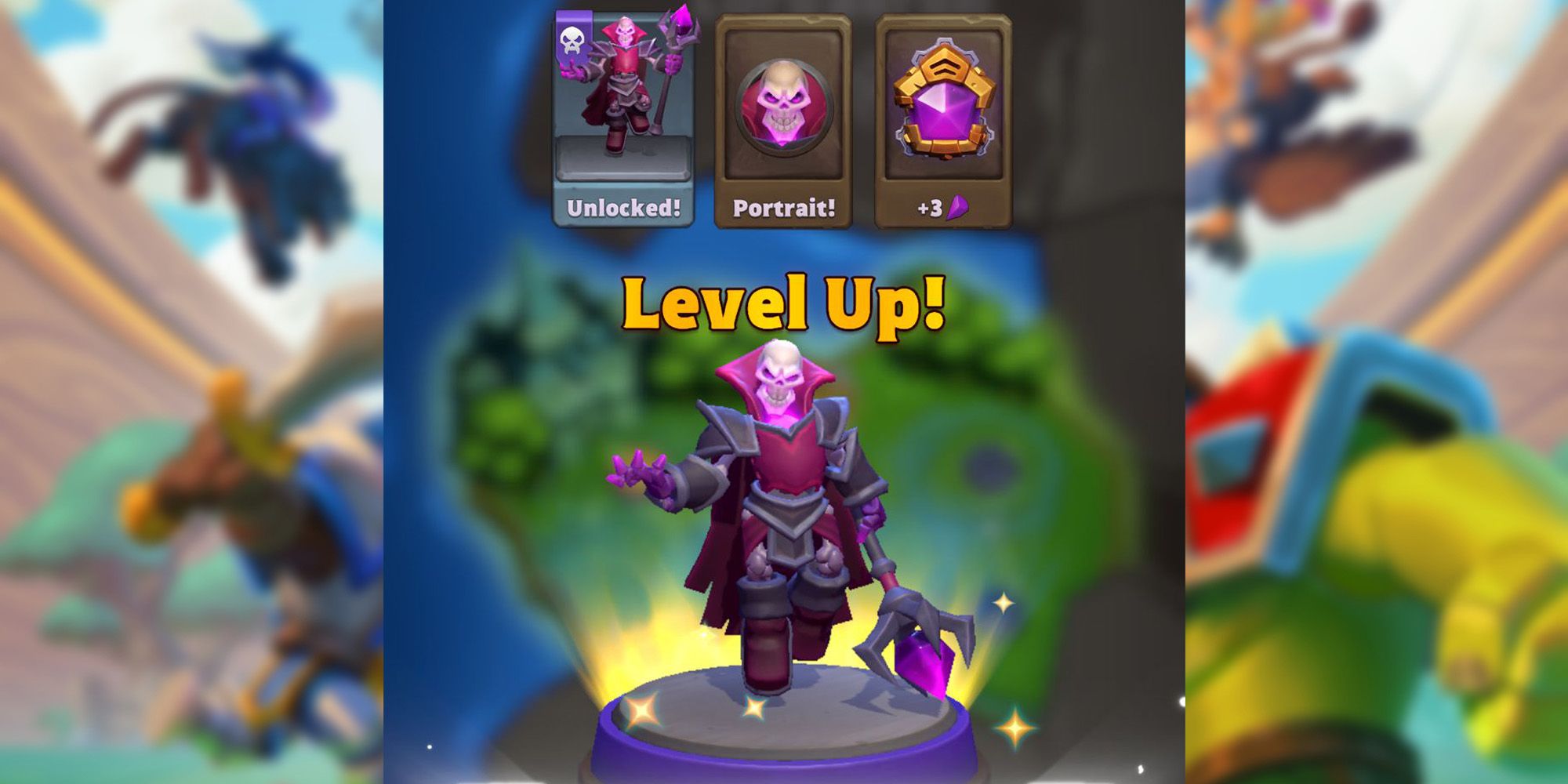 A mini levels up in Warcraft Rumble.
