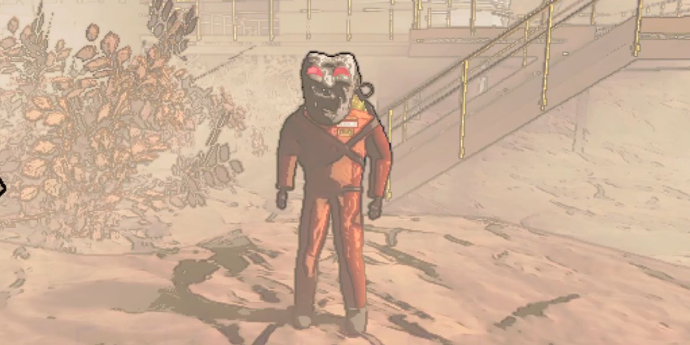 Lethal Company Player Getting Possessed With Mask
