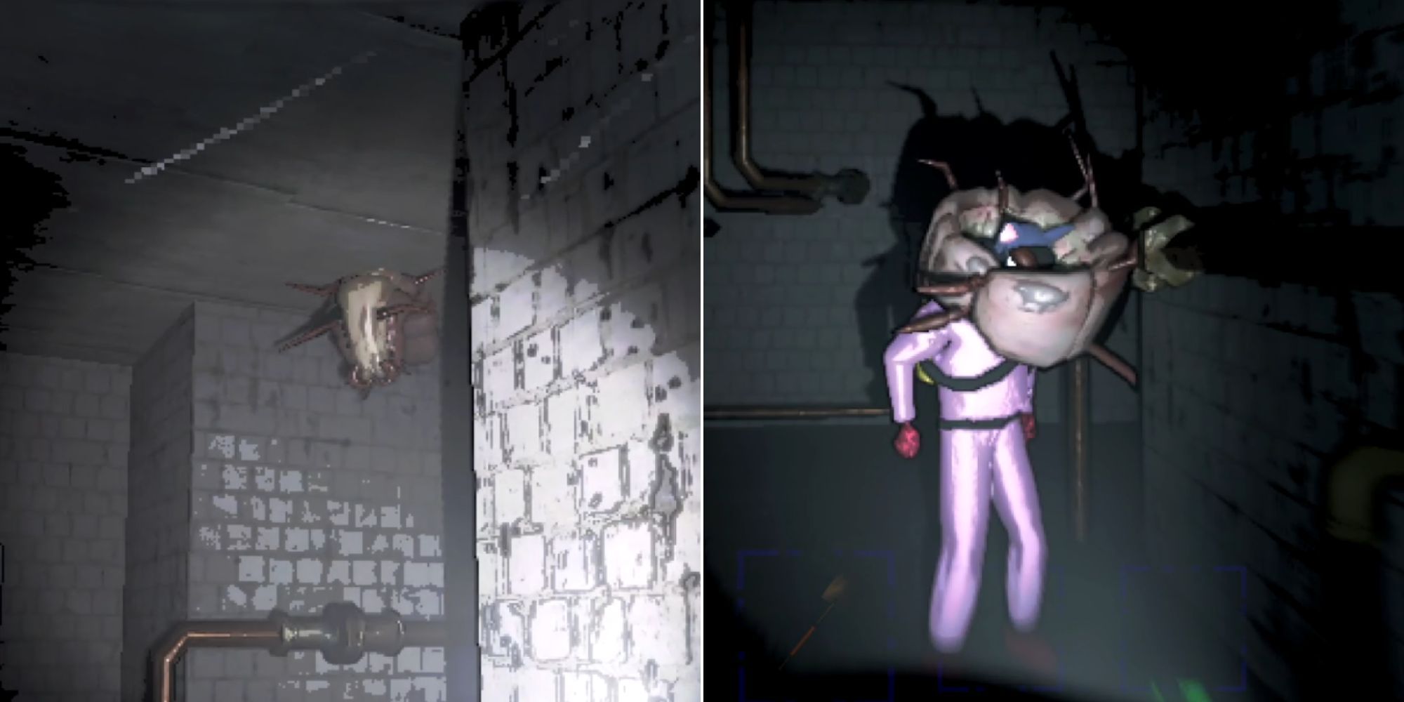 Lethal Company Snare Flea On Ceiling And On Player's Head
