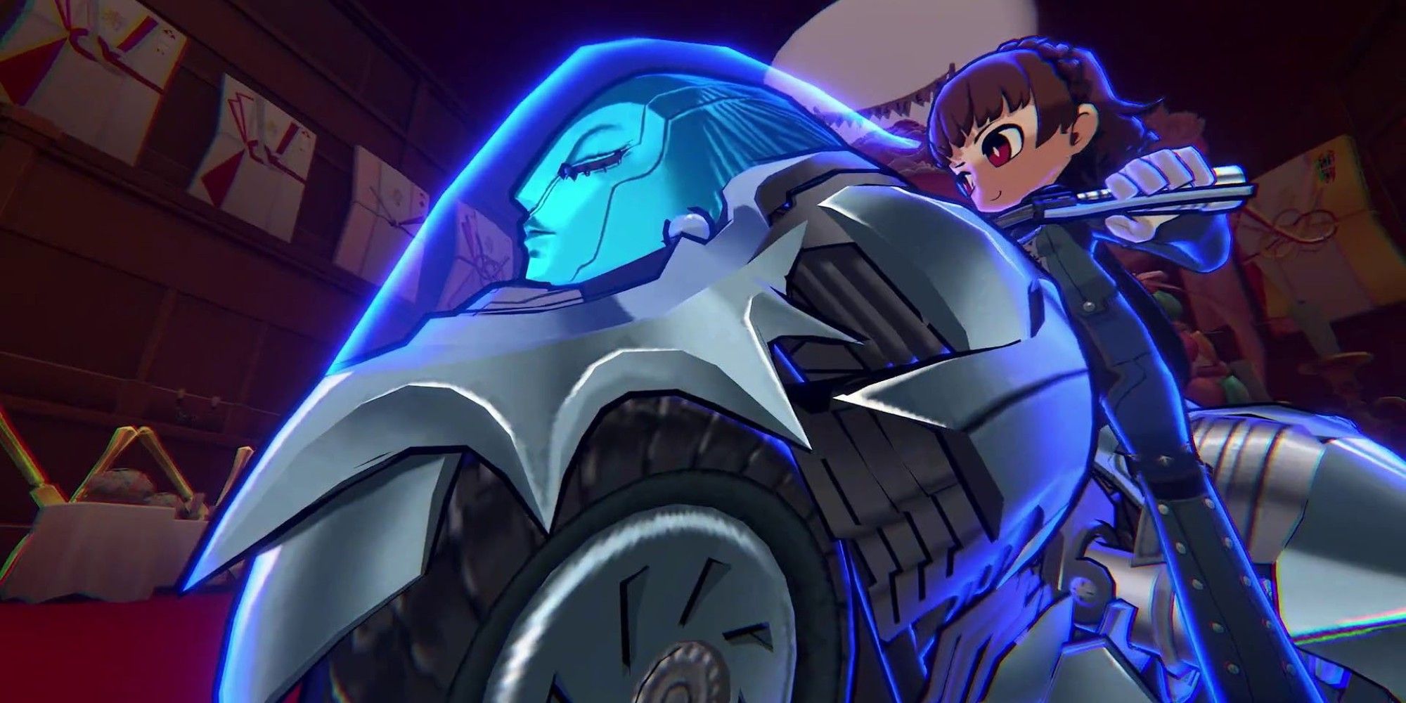 Makoto riding Johanna in Persona 5 Tactica