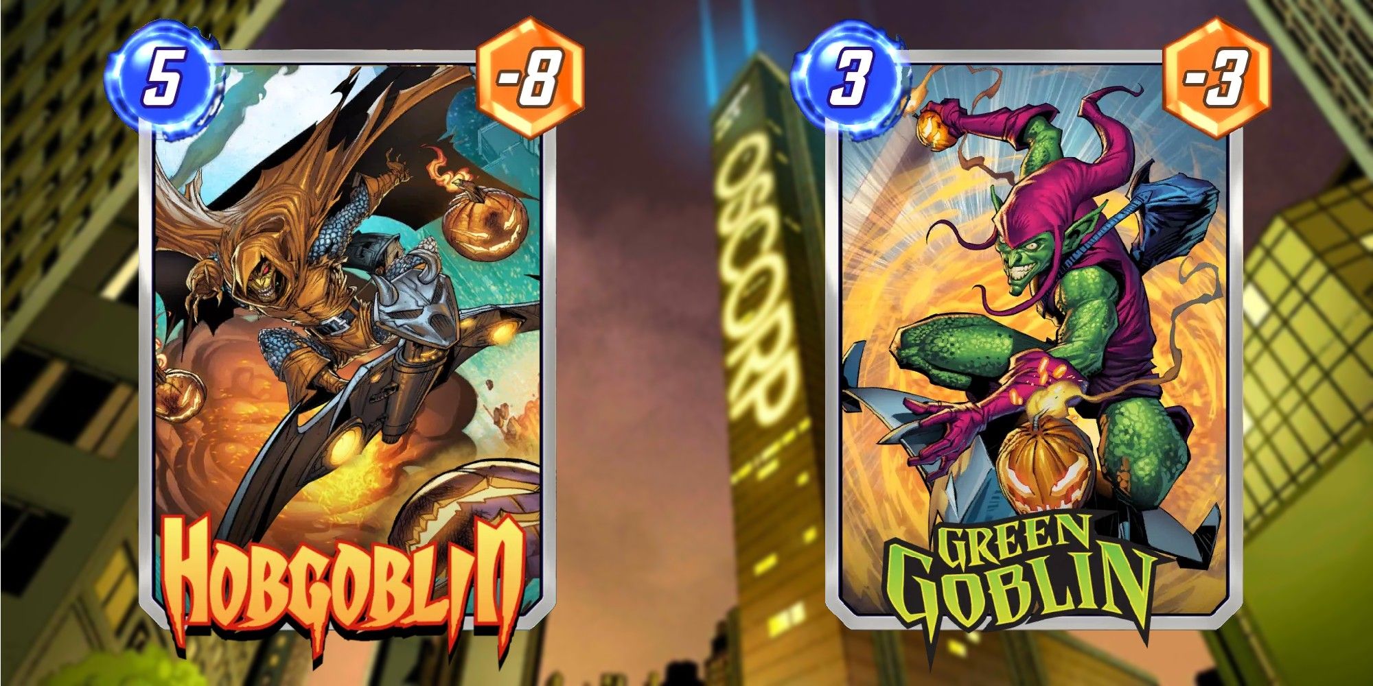 Marvel Snap Cards Hobgoblin and Green Goblin