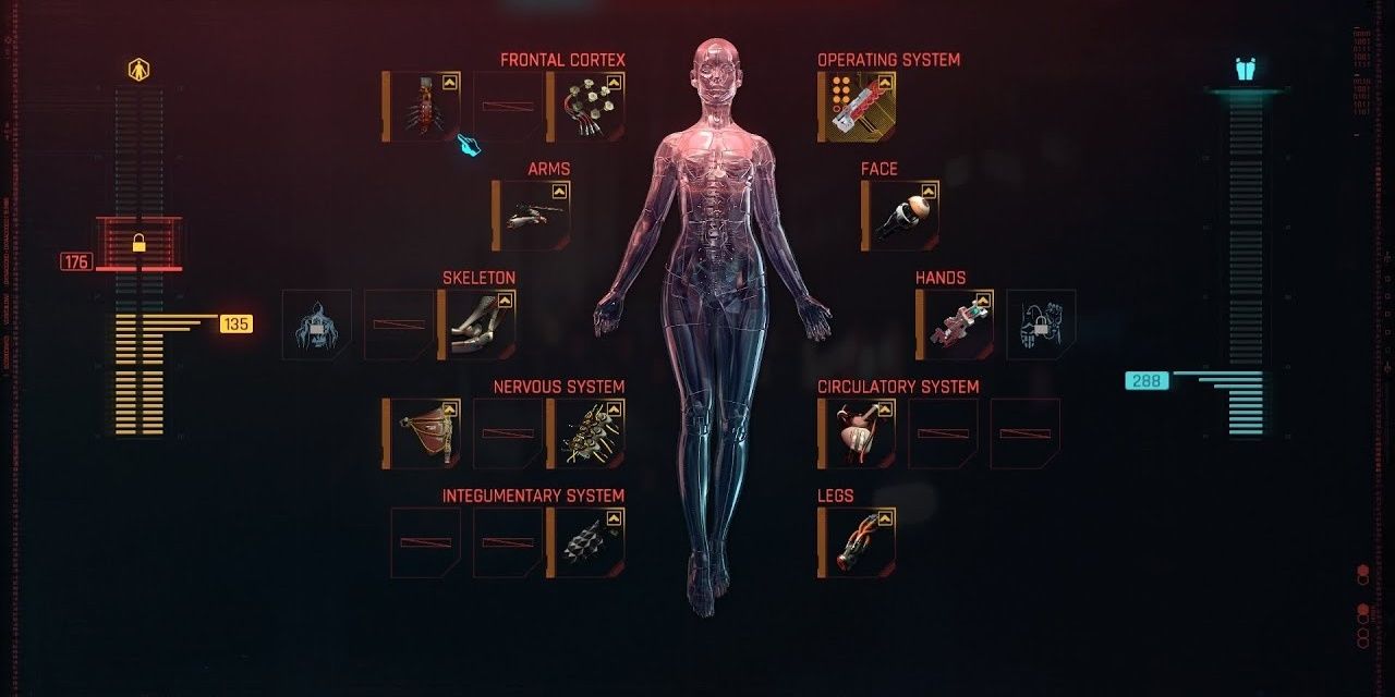 Cyberware menu in cyberpunk 2077