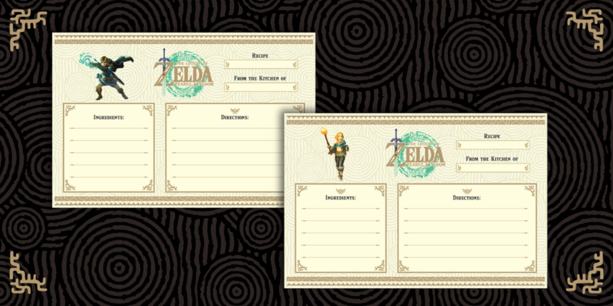 tears of the kingdom recipe cards
