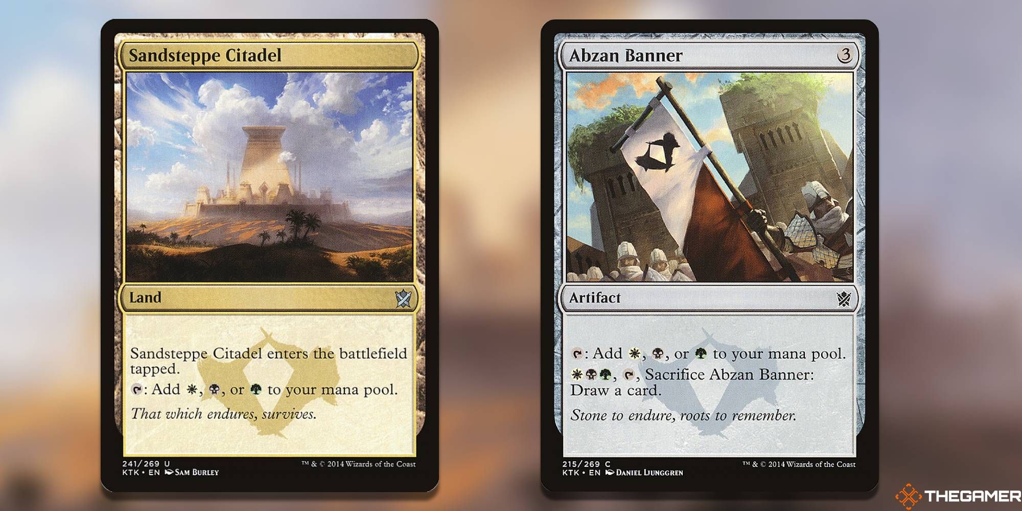 MTG - Sandsteppe Citadel + Abzan Banner