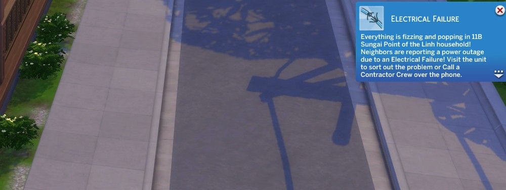 notification of a maintenance event the sims 4 for rent ts4 landlord